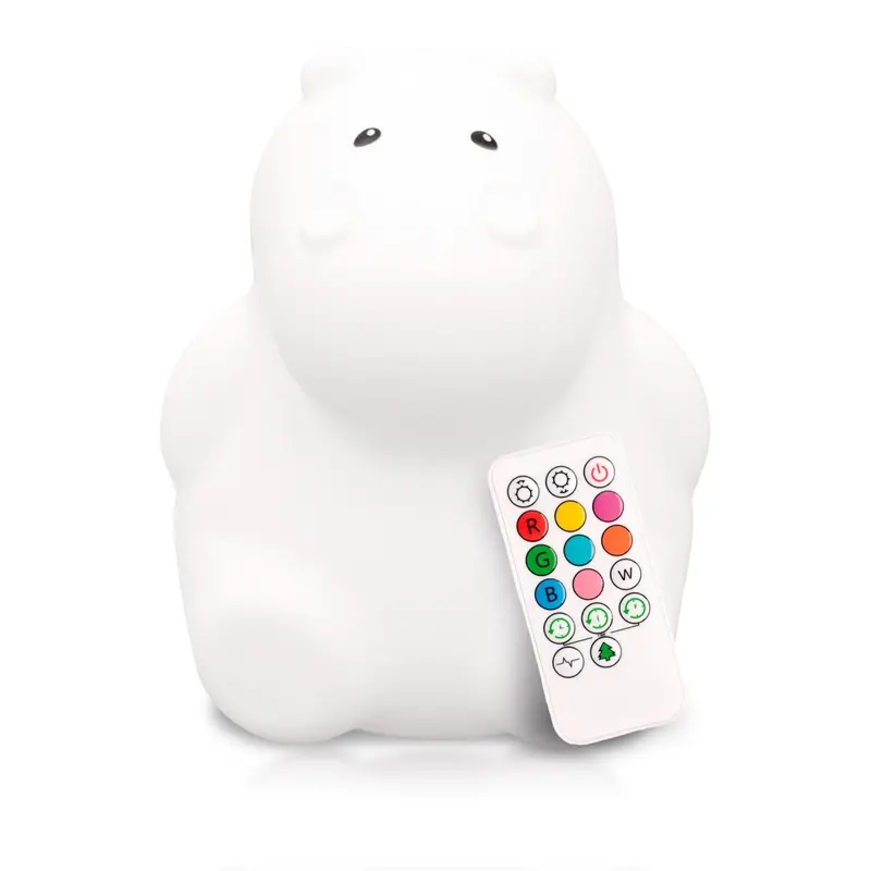 Hippo-Shaped Led Nightlight For Kids 1
