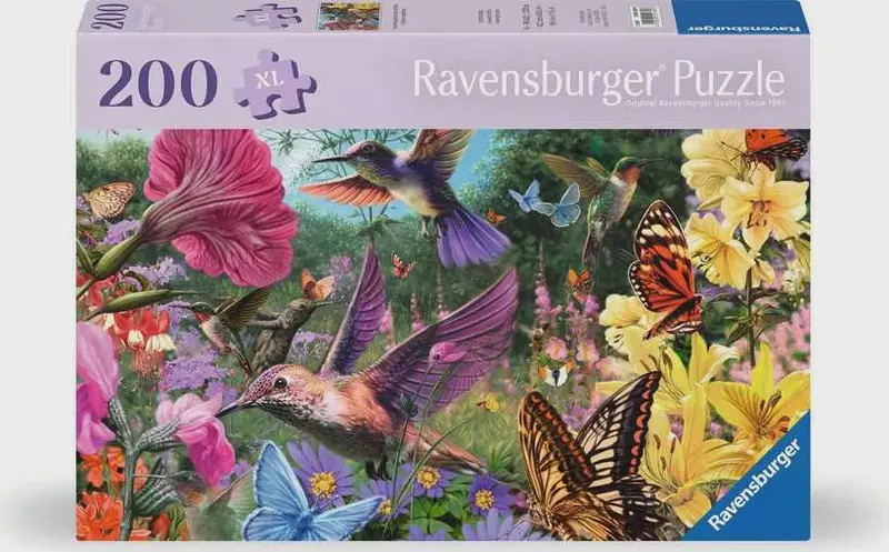 Hummingbird & Butterfly Themed Jigsaw Puzzle – 200 Pieces 1
