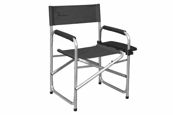 Isabella Director’S Chair In Dark Grey With Integrated Side Table 1