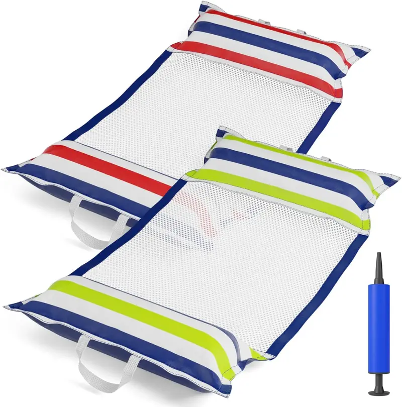Jasonwell 2-Pack Multi-Use Water Hammock – 4-In-1 Inflatable Floating Lounger For Pools, Lakes, And Beaches 1