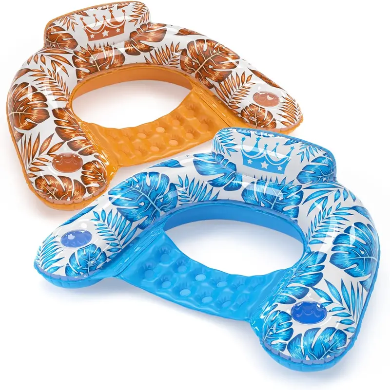 Jasonwell 2-Pack Xl Inflatable Pool Lounge Chairs – Floating Water Chairs With Cup Holders For Adults 1