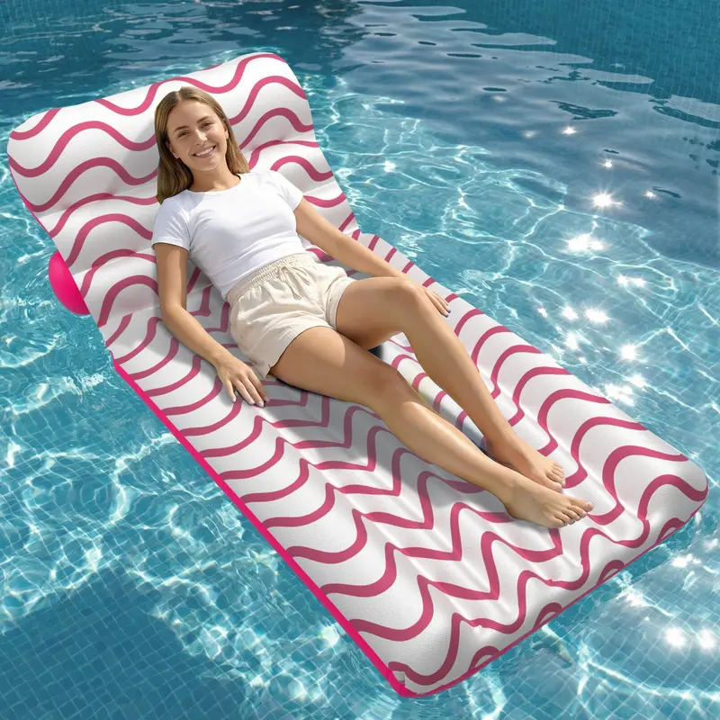 Jasonwell Adjustable Backrest Inflatable Pool Float – Ultra-Soft Fabric Lounger For Tanning & Relaxation (Copy) 1