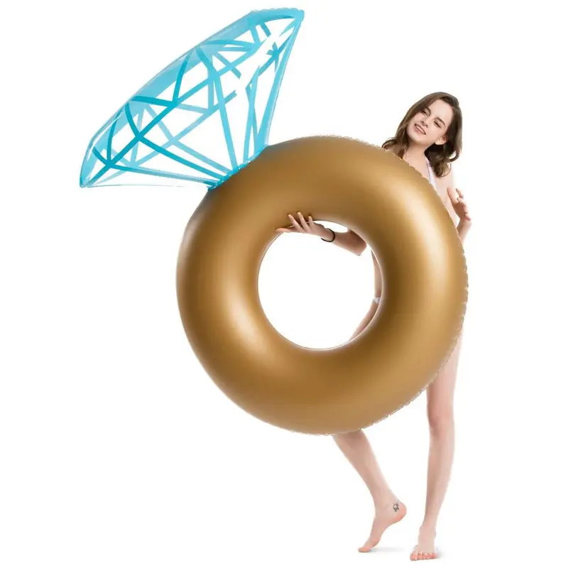 Jasonwell Diamond Ring Pool Float – Bachelorette Party Theme Inflatable For Adults, Poolside Lounging Or Photo Props 1