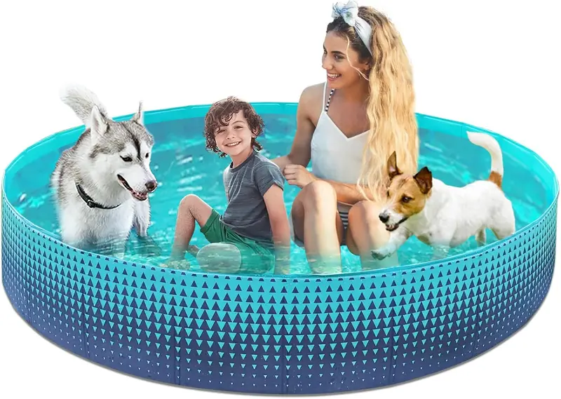 Jasonwell Foldable Hard-Plastic Kiddie Pool – 79-Inch Collapsible Wading Pool For Babies And Small Pets 1