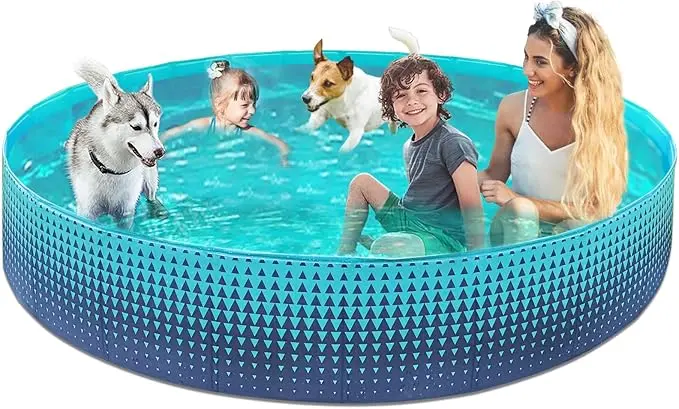 Jasonwell Foldable Hard-Plastic Kiddie Pool – 97-Inch Collapsible Wading Pool For Pets And Toddlers 1