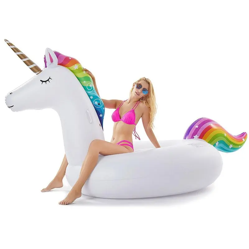 Jasonwell Giant Unicorn Pool Float – Ride-On Inflatable With Quick-Valve Design For Pool Or Beach Fun 1