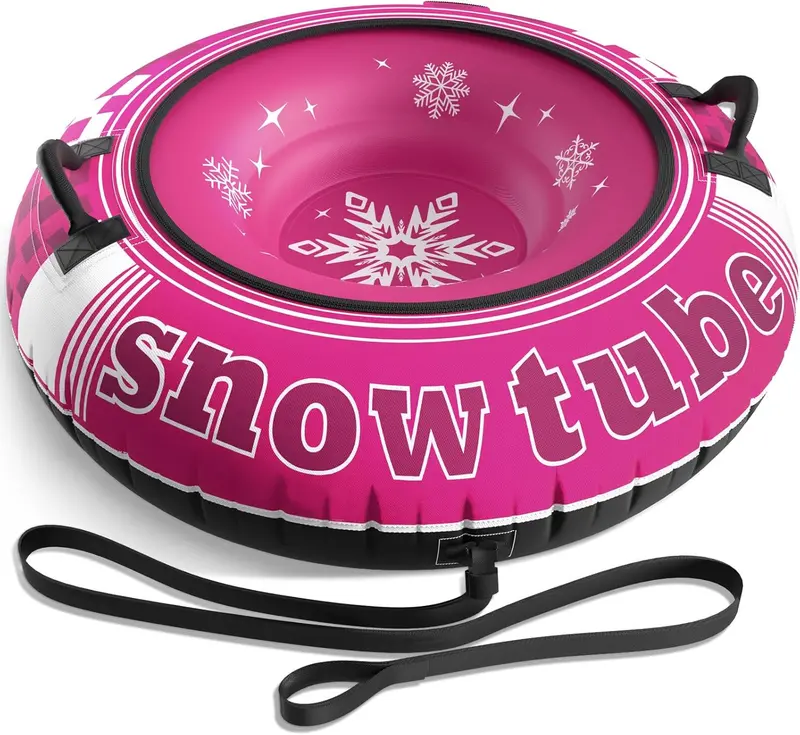 Jasonwell Heavy-Duty Inflatable Snow Tube – Canvas-Reinforced Sledding Sled For Winter Fun 1