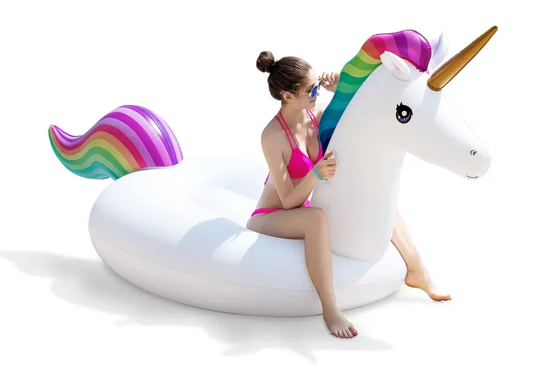 Jasonwell Oversized Unicorn Ride-On Float – Easy-Inflate Pool Lounge For Kids And Adults 1