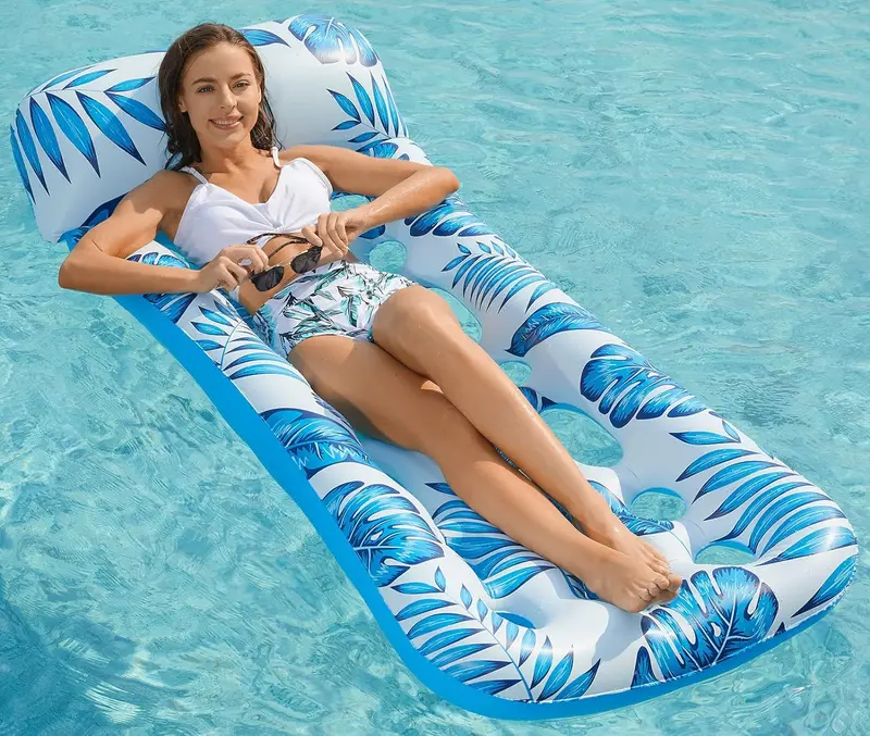 Jasonwell Premium Inflatable Pool Lounge Raft – Sunbathing Float For Pools, Lakes & Beaches 1