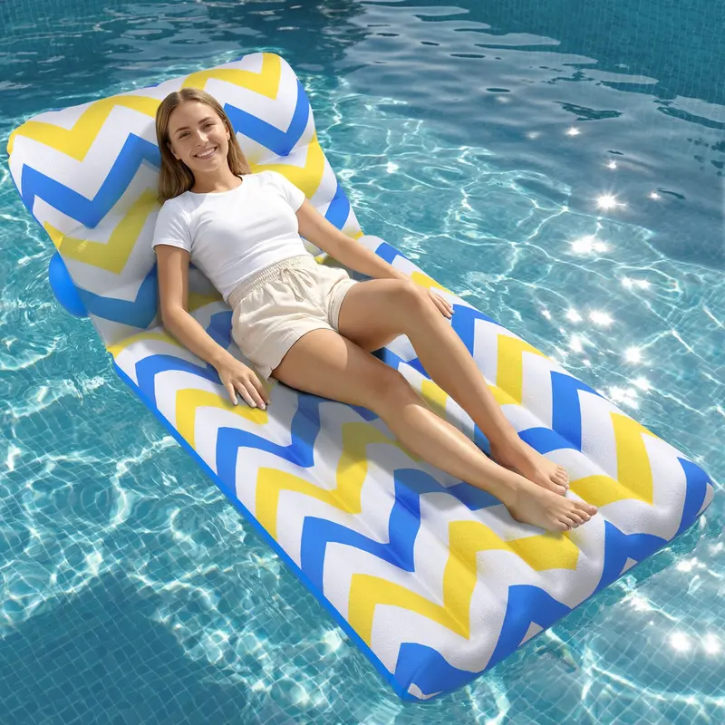 Jasonwell Premium Water Lounger – Comfortable Inflatable Pool Float With Reinforced Backrest For Beach & Pool 1