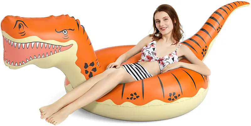 Jasonwell T-Rex Inflatable Pool Float – 93-Inch Dinosaur Ride-On Tube For Kids, Teens & Adults 1