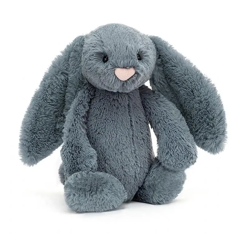 Jellycat Bashful Dusky Blue Bunny – Medium Size 1