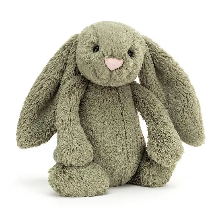 Jellycat Bashful Fern Bunny – Medium Huggable Stuffed Animal 1