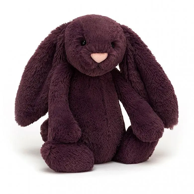Jellycat Bashful Plum Bunny – Medium Cuddly Plush 1
