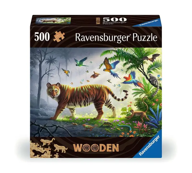 Jungle Tiger Wooden Jigsaw Puzzle – 500 Pieces 1