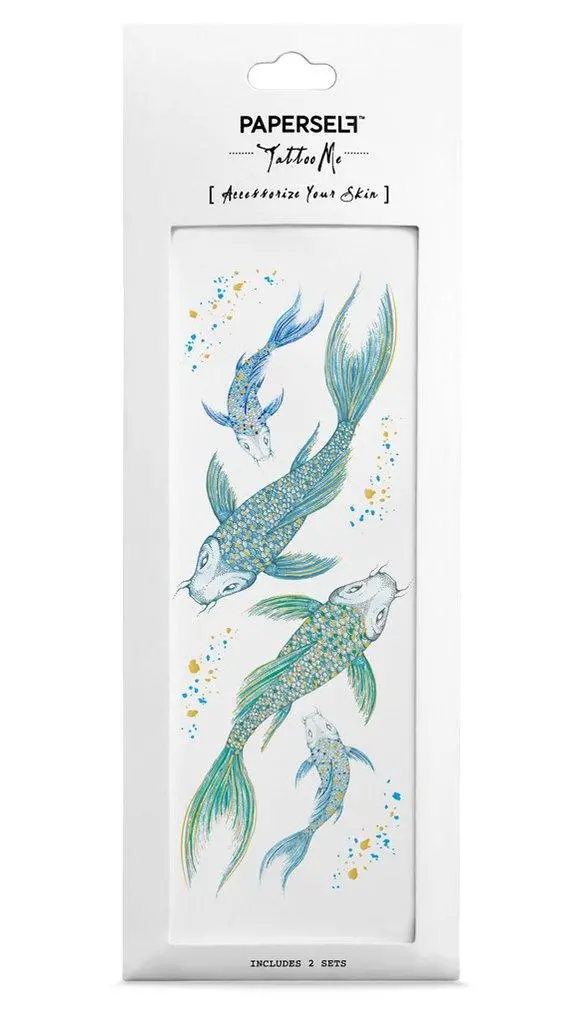 Koi-Themed Temporary Tattoo Stickers For Kids 1