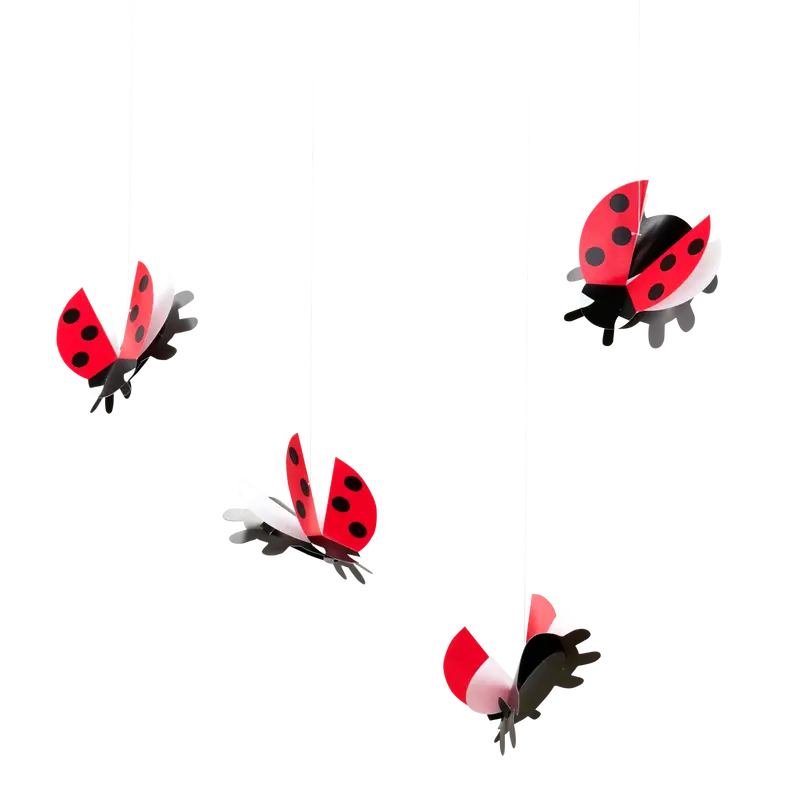 Ladybird Hanging Mobile – Gentle Rotating Nursery Decor 1