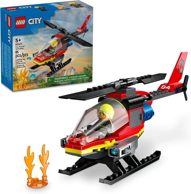 Lego Fire Rescue Helicopter Emergency Vehicle 1