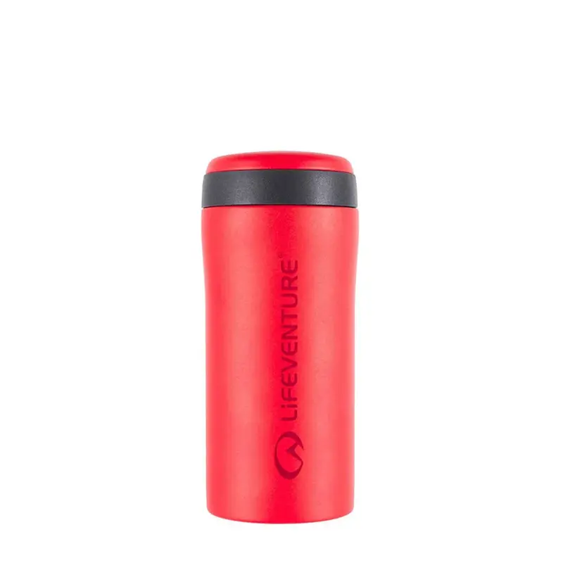 Lifeventure Matte Red Vacuum-Insulated Travel Mug 1