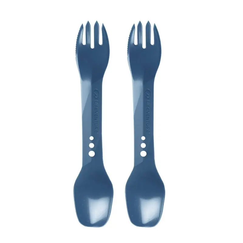 Lifeventure Navy Spork – Lightweight Collapsible Utensil 1