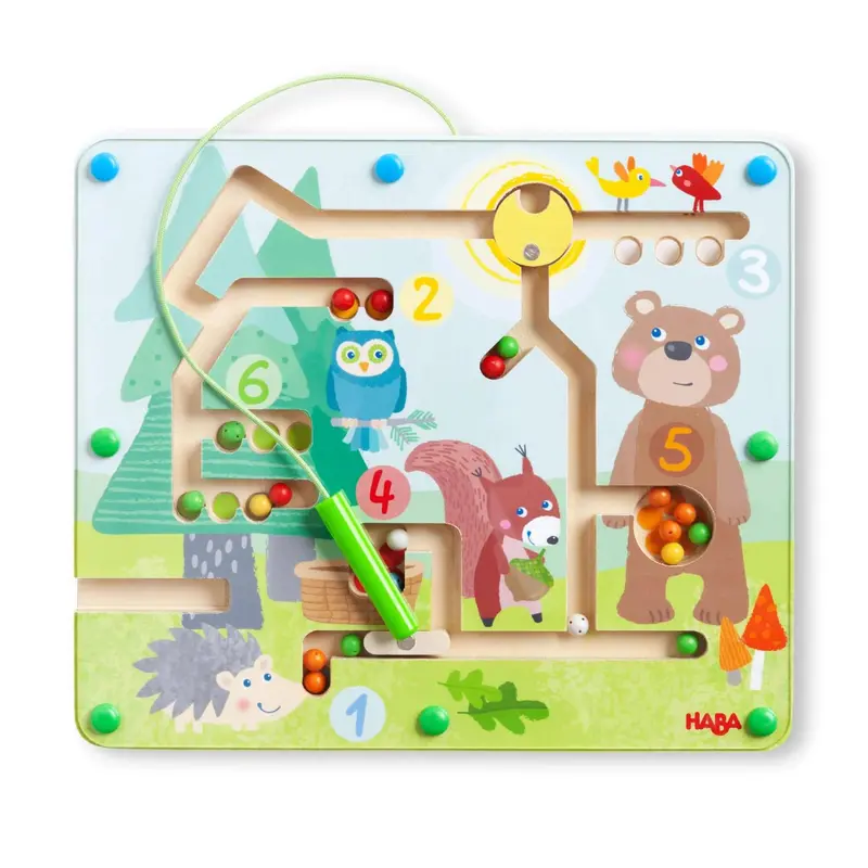 Magnetic Maze Forest: Interactive Wooden Learning Toy 1