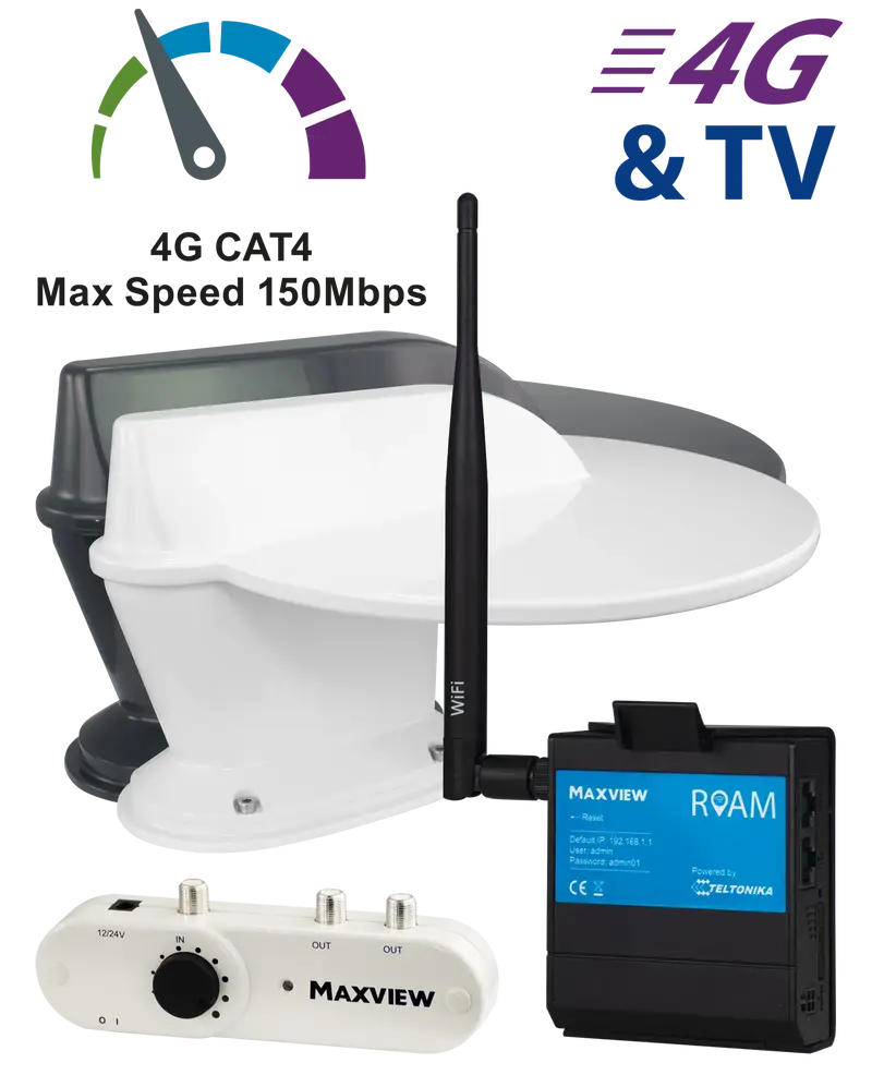 Maxview Roam Combo 4G Mobile Wi-Fi Router With Built-In Tv Antenna – White 1