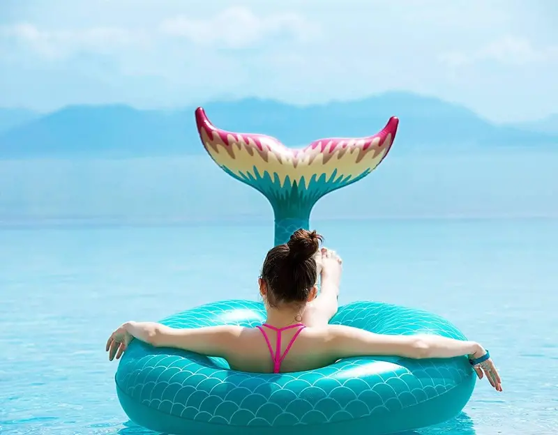 Mermaid Tail Inflatable Pool Tube – Stylish Ride-On Float For Swimming And Relaxation 1