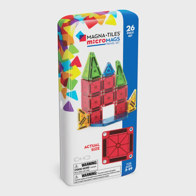 Micromags Bold Colors Travel Set – 26-Piece Compact Magnetic Toys 1