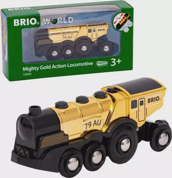 Mighty Gold Locomotive Action Toy 1