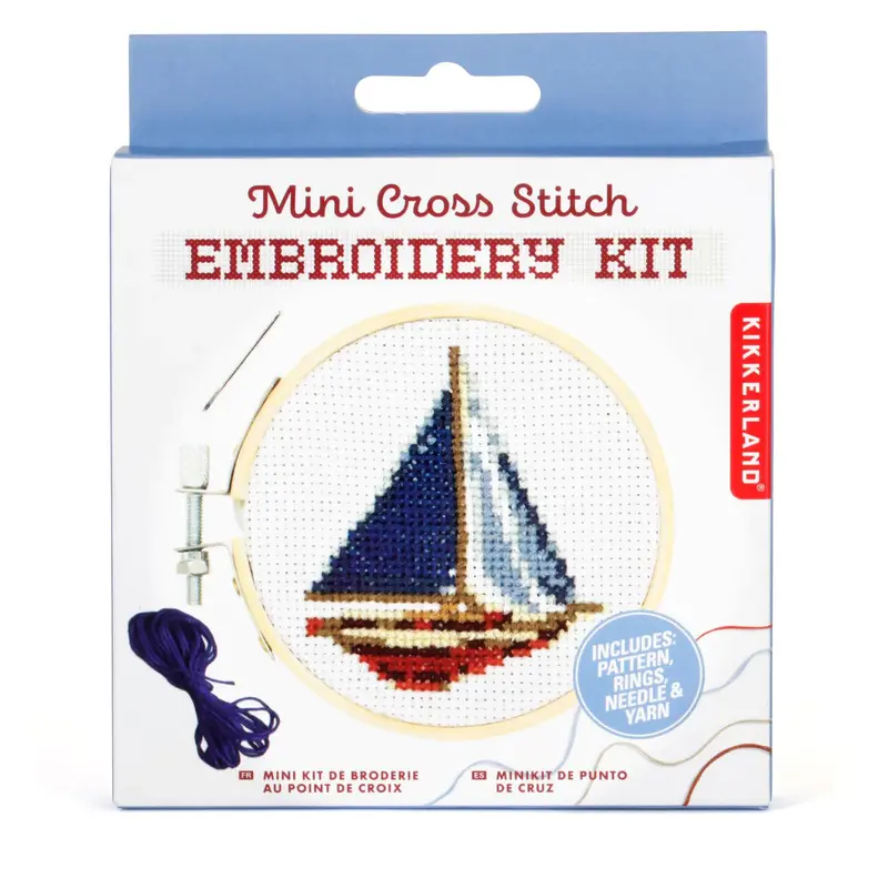 Mini Sailboat Cross-Stitch Embroidery Kit 1