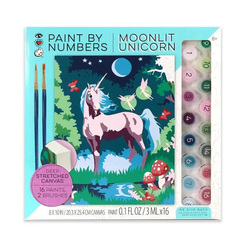 Moonlit Unicorn Paint-By-Number Art Set 1