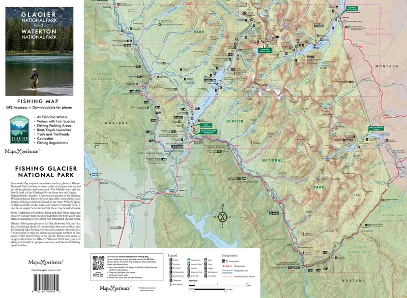 National Parks Fly Fishing Map Set – Foldable & Waterproof By Map The Xperience 1