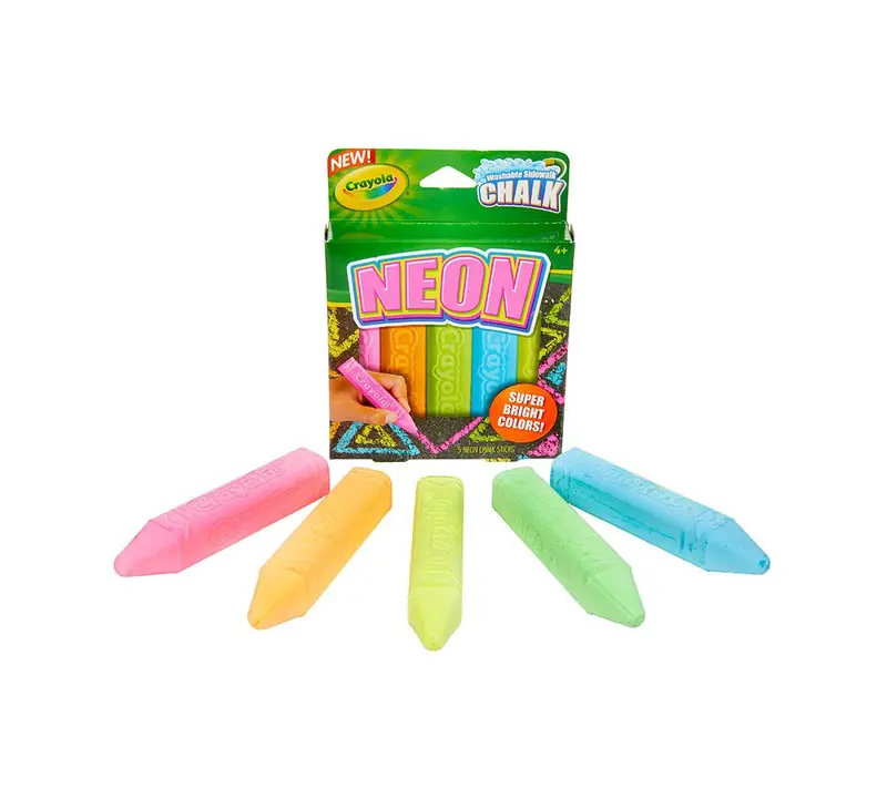 Neon Sidewalk Chalk Set – Vibrant Outdoor Art Supplies 1
