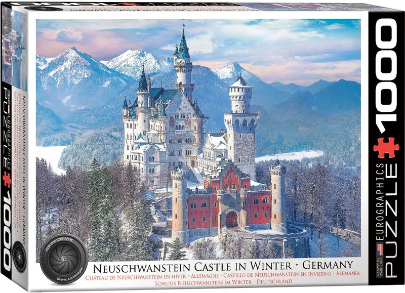 Neuschwanstein Castle Winter Landscape Puzzle – 1000 Pieces 1