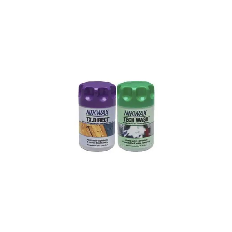 Nikwax Tech Wash & Tx Direct Waterproofing Twin Pack (150Ml + 100Ml) 1