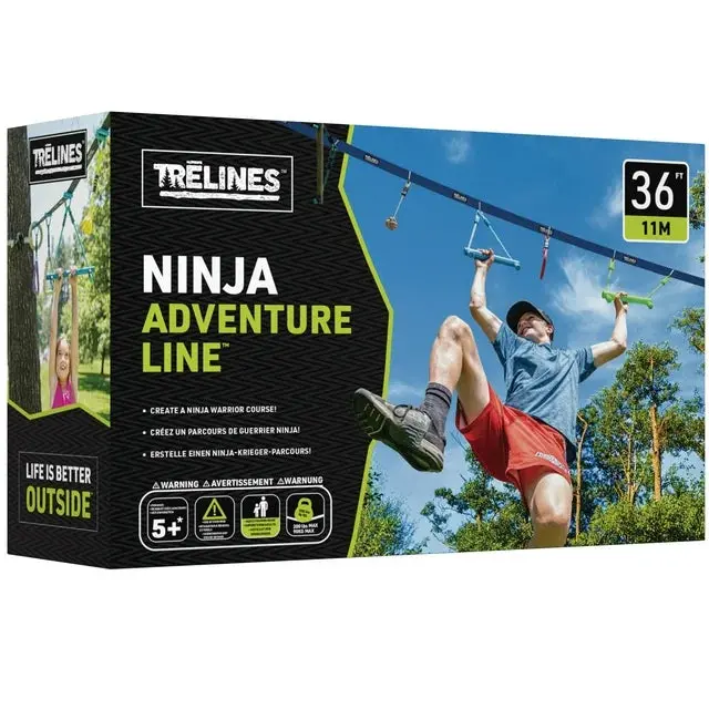 Ninja Adventure Line Obstacle Course – 36-Foot Indoor/Outdoor Set 1