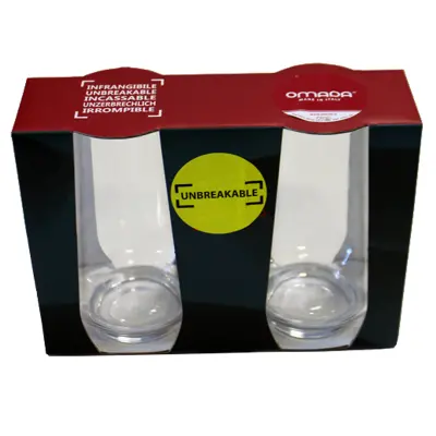 Omada Clear Acrylic Tall Tumblers – Set Of 2 1