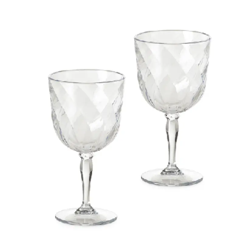 Omada Crystal-Effect Acrylic Wine Glasses – Set Of 2 1