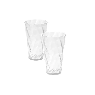 Omada Crystal-Effect Tall Acrylic Tumblers – Pack Of 2 1
