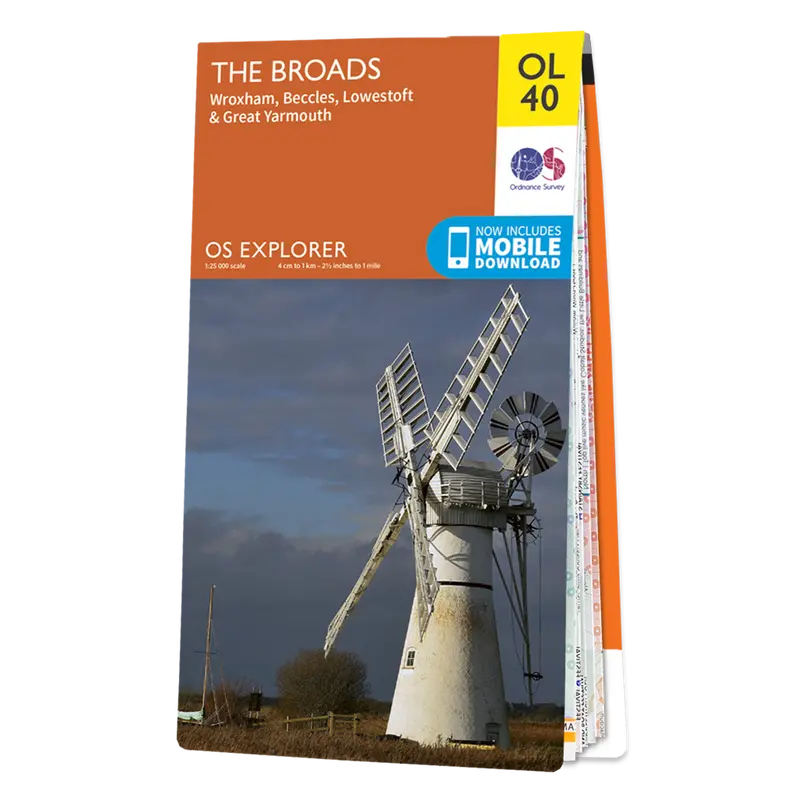 Ordnance Survey Explorer Map Ol40: The Broads National Park 1