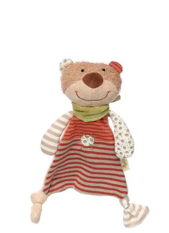 Organic Cotton Bear Blankie – Natural Fiber Security Blanket For Infants 1