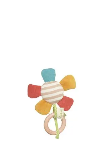 Organic Cotton Flower Grasping Toy – Botanical-Themed Sensory Toy For Babies 1