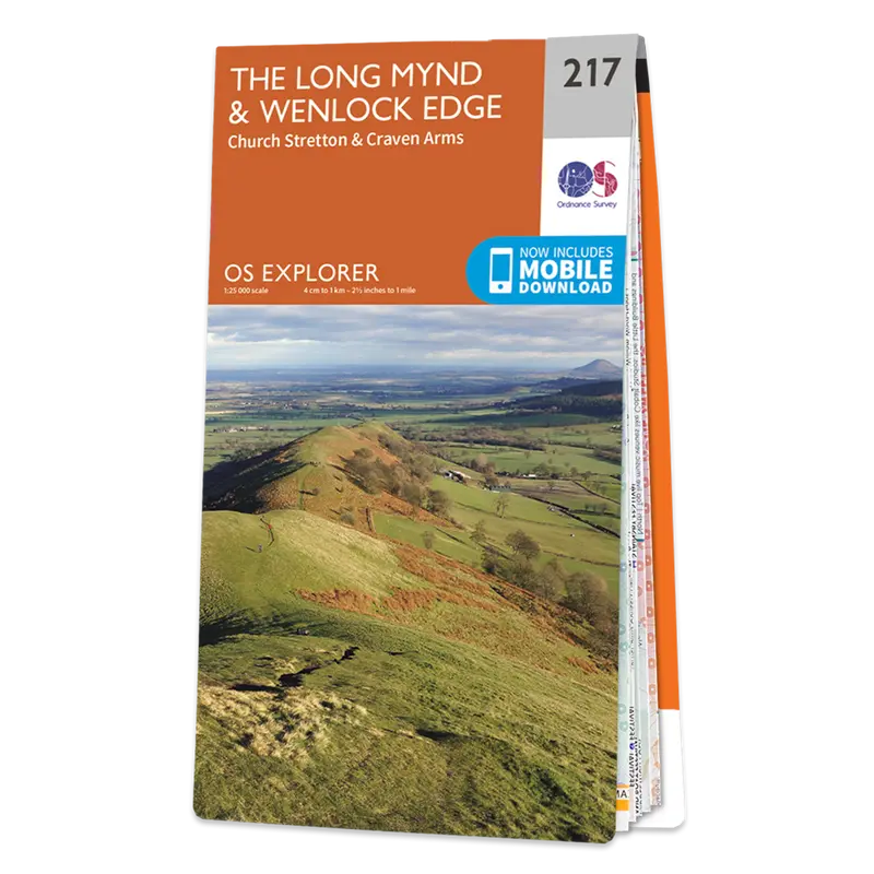 Os Explorer Map 217: The Long Mynd And Wenlock Edge Region 1