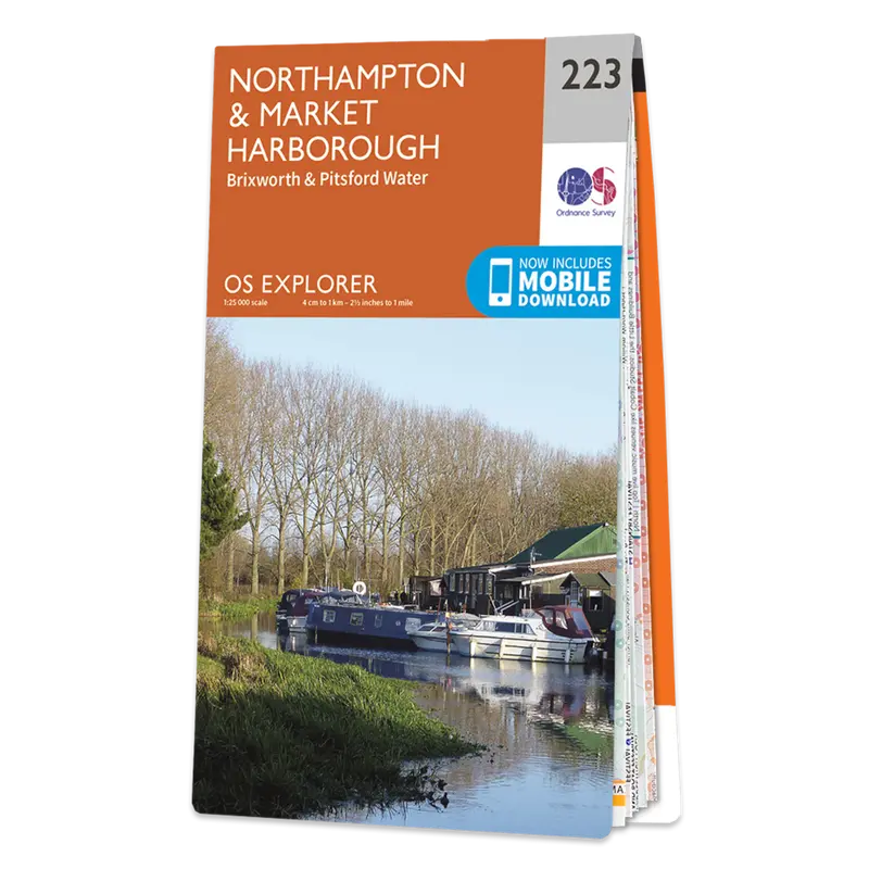 Os Explorer Map 223: Northampton & Market Harborough Local Map 1