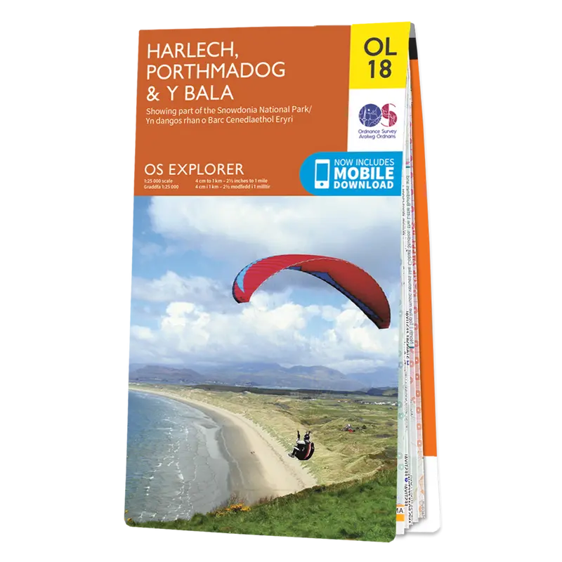 Os Explorer Map Ol18: Harlech, Porthmadog & Bala Area Map 1