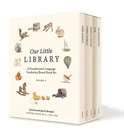 Our Little Library Vol. 1: Foundational Vocabulary Board Book Set For Early Language Development 1