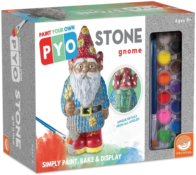 Paint-Your-Own Garden Gnome Ceramic Craft Set 1