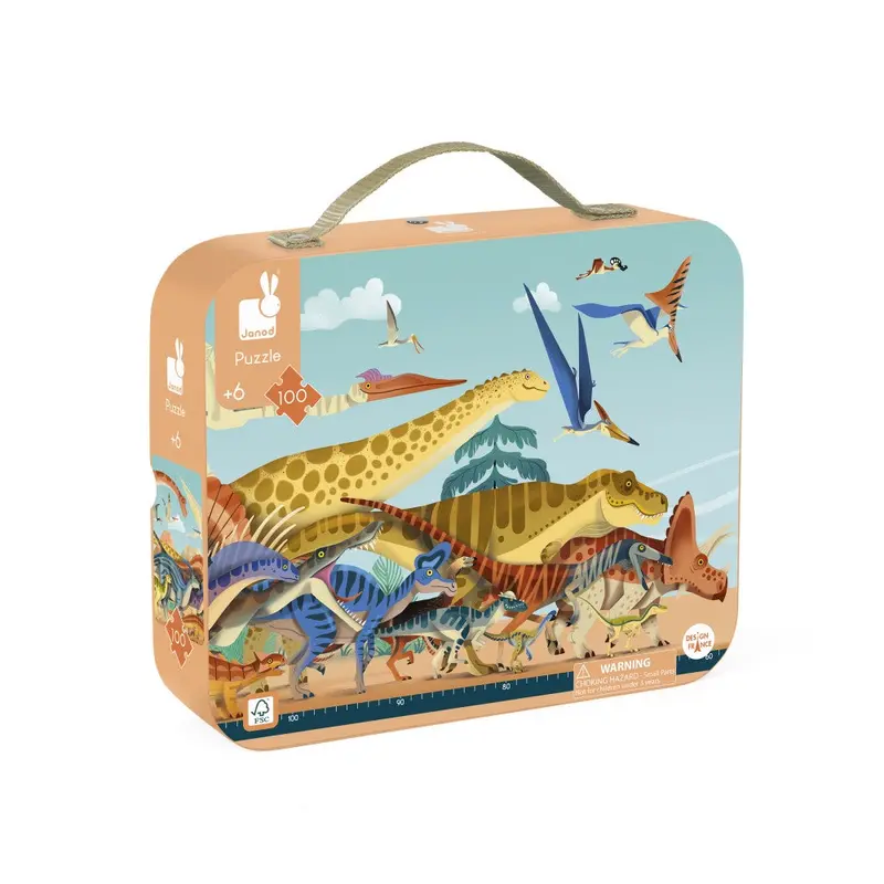 Panoramic Dinosaur Puzzle – 100-Piece Jigsaw 1