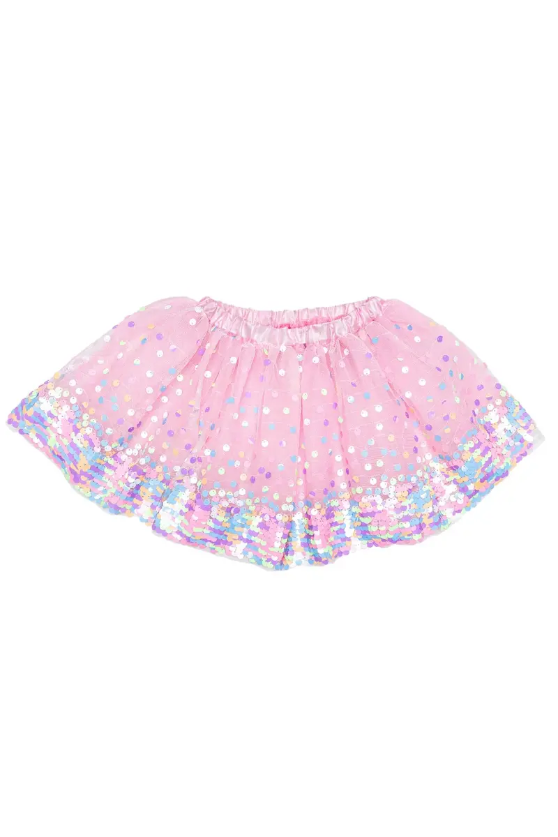 Party Fun Sequins Skirt – Vibrant Pink And Neon Design 1