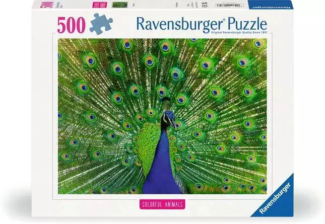 Peacock Feather Design – 500-Piece Jigsaw Puzzle 1
